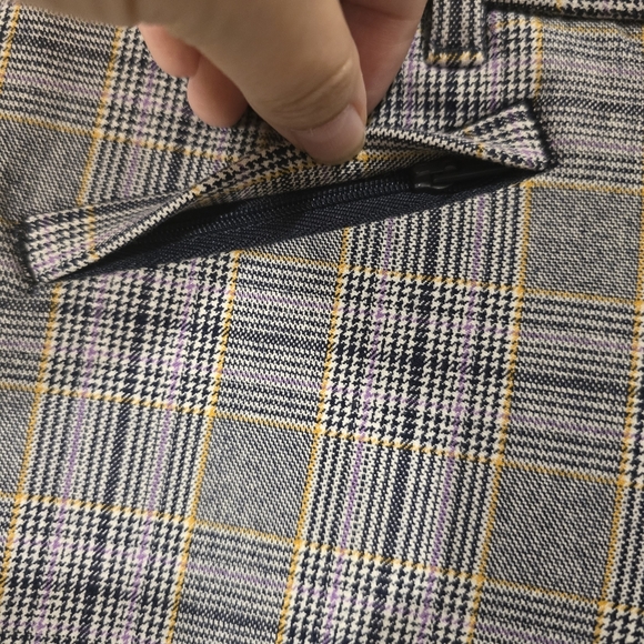 GAP Glen Plaid Ankle Pants Glen Check Cropped Bottoms Casual Retro Pinup Size 0 - Picture 6 of 17